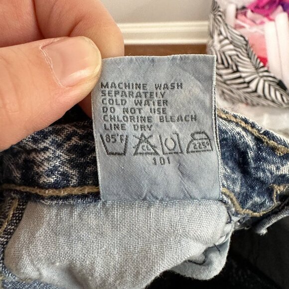 Vintage Gitano Tapered Leg Jeans Size 26 Acid Wash Skinny Leg High Rise - Picture 9 of 10